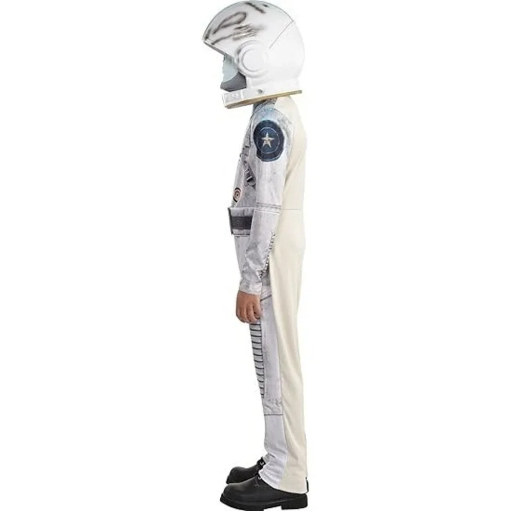 Zombie Skeleton‎ Astronaut Costume Helmet Kids Space Suit Glow in dark 3 piece - Picture 5 of 11